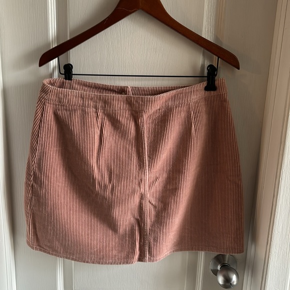 Twik Button Front Cordoroy Mini Skirt - - Picture 8 of 11